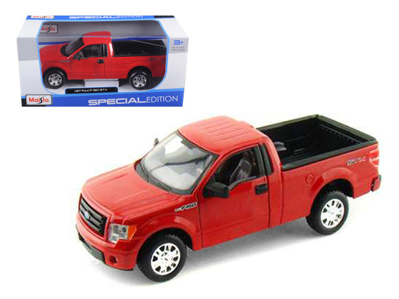 PACK OF 2 - 2010 Ford F-150 STX Pickup Truck Red 1/27 Diecast Model by Maisto