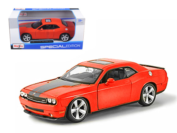 PACK OF 2 - 2008 Dodge Challenger SRT8 Orange 1/24 Diecast Model Car by Maisto