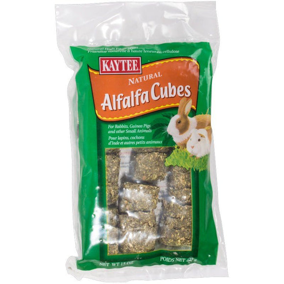 [Pack of 4] - Kaytee Natural Alfalfa Cubes 15 oz