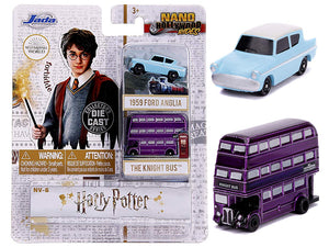 PACK OF 2 - Harry Potter"" 2 piece Set ""Nano Hollywood Rides"" Diecast Models by Jada""""
