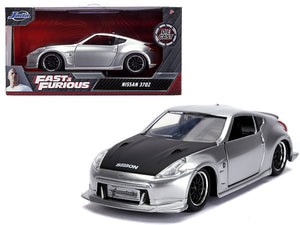 PACK OF 2 - Nissan 370Z Silver with Black Hood Fast & Furious"" Series 1/32 Diecast Model Car by Jada""""