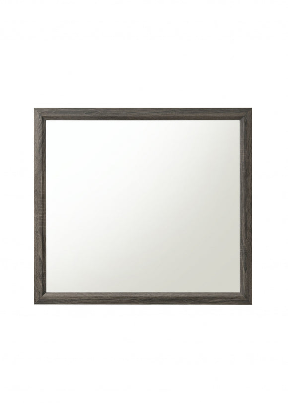 Weathered Gray Rectangular Mirror