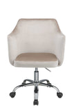 25" X 23" X 37" Champagne Velvet Office Chair