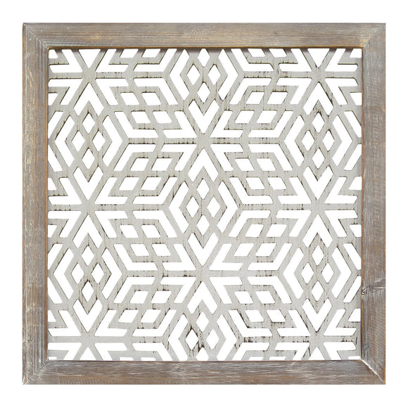 Wood Framed and Metal Laser-Cut Wall Decor