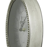 11.75" Oval Vintage Wall Clock with Metal Shape