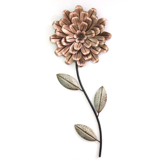Metal Wall Decor Romantic Flower Stem