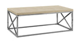 X Trestle Light Natural and Chrome Coffee Table