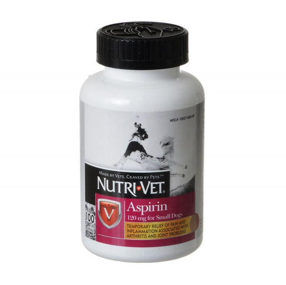 [Pack of 3] - Nutri-Vet Aspirin for Dogs Small Dogs under 50 lbs - 100 Count (120 mg)