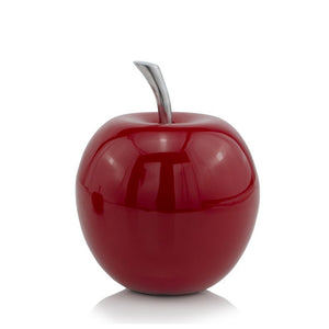 Shiny Buffed Red Apple Sculpture
