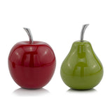 Shiny Buffed Red Apple Sculpture