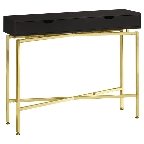 Cappuccino/Gold, Hall Console - Accent Table