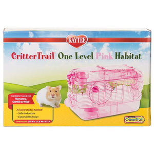 Kaytee CritterTrail One Level Habitat - Pink 16"L x 10.5"W x 11"H