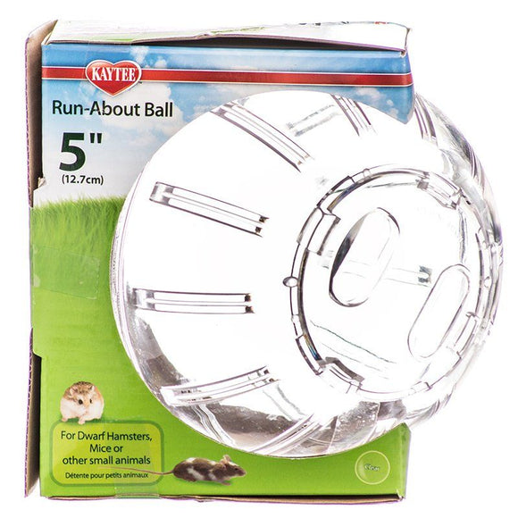 [Pack of 4] - Kaytee Run-About Ball - Clear Mini (5