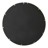28" Round Chic Gold Metal Framed Wall Mirror
