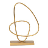 Gold Abstract Metal Tabletop Sculpture