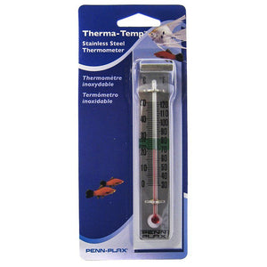 [Pack of 4] - Penn Plax Therma-Temp Sainless Steel Thermometer Stainless Steel Thermometer