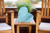 12" Farmhouse Turquoise Large Wooden Heart