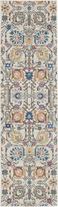 2’ x 8’ Ivory and Multicolor Floral Buds Runner Rug