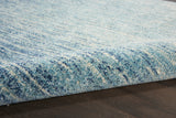 4’ x 6’ Navy and Light Blue Abstract Area Rug