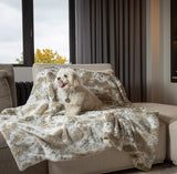 Premier Luxury Spotted White and Brown Faux Fur Throw Blanket