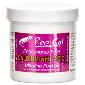 [Pack of 4] - Rep Cal Phosphorus Free Calcium with Vitamin D3 - Ultrafine Powder 3.3 oz
