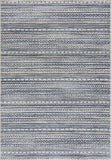 2’ x 10’ Navy Blue Decorative Stripes Runner Rug