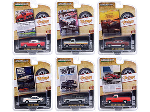 \Vintage Ad Cars\" Set of 6 pieces Series 4 1/64 Diecast Model Cars by Greenlight"