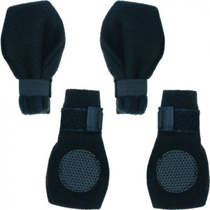 [Pack of 4] - Fahion Pet Arctic Fleece Dog Boots - Black X-Small (2.25" Paw)