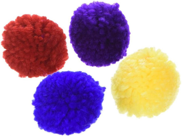 [Pack of 4] - Spot Wool Pom Poms with Catnip Cat Toy 1 count