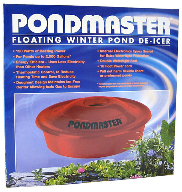 Pondmaster Floating Winter Pond De-Icer 120 Watts - Up to 2;000 Gallons with 18' Cord