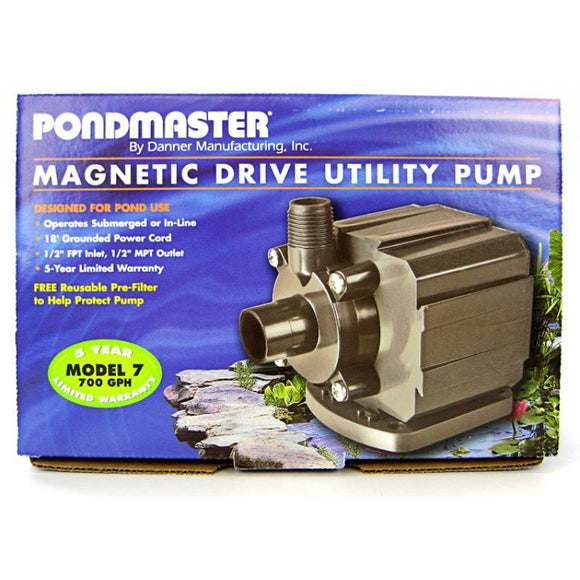 Pondmaster Pond-Mag Magnetic Drive Utility Pond Pump Model 7 (700 GPH)
