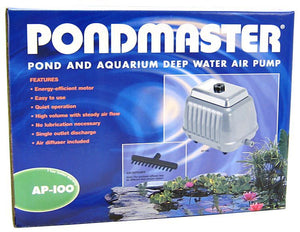 Pondmaster Pond & Aquarium Deep Water Air Pump AP 100 (10;00 Gallons - 8;900 Cubic Inches per Minute)