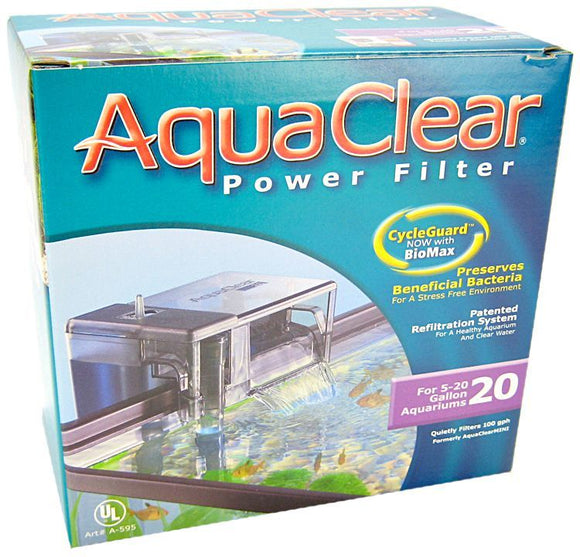 Aquaclear Power Filter Aquaclear 20 (100 GPH - 5-20 Gallon Tanks)