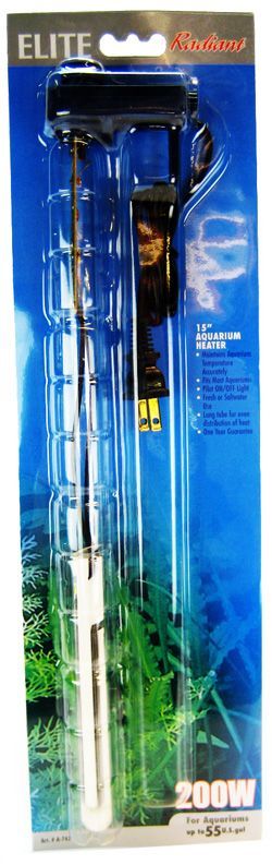 [Pack of 2] - Elite Radiant Compact Aquarium Heater 200 Watts (15