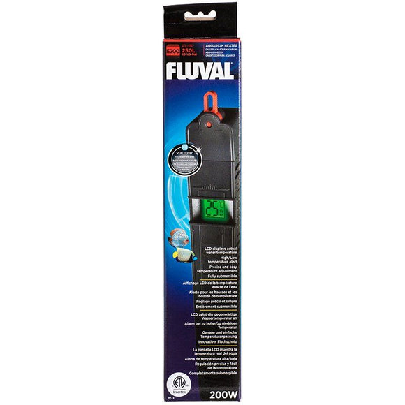 Fluval Vuetech Digital Aquarium Heater - E Series E200 - 200 Watts - Up to 65 Gallons (14