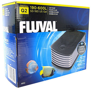 Fluval Ultra Quiet Air Pump Q2 Air Pump -  1 Air Outlet (80-160 Gallons at 3.4 PSI)