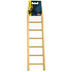 [Pack of 4] - Living World Wood Ladders for Bird Cages 12.5" High - 7 Step Ladder