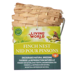[Pack of 4] - Living World Bamboo Finch Nest Small (3-7/8" Long x 3-7/8" Wide)