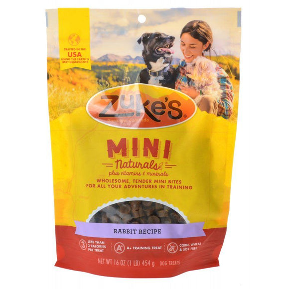 [Pack of 2] - Zukes Mini Naturals Dog Treat - Wild Rabbit Recipe 1 lb