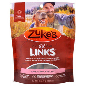 [Pack of 3] - Zukes Lil' Links Dog Treat - Pork & Apple Recipe 6 oz