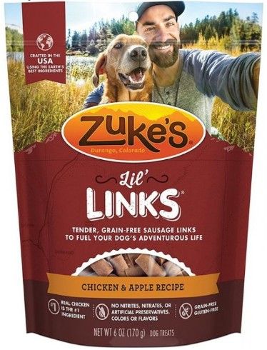 Zukes Lil' Links Dog Treat - Rabbit & Apple Recipe