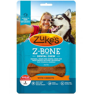 [Pack of 2] - Zukes Z-Bones Dental Chews - Clean Carrot Crisp Regular (8 Pack - 12 oz)