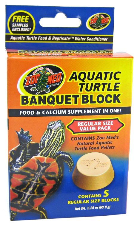 [Pack of 4] - Zoo Med Aquatic Turtle Banquet Block Regular (5 Pack)