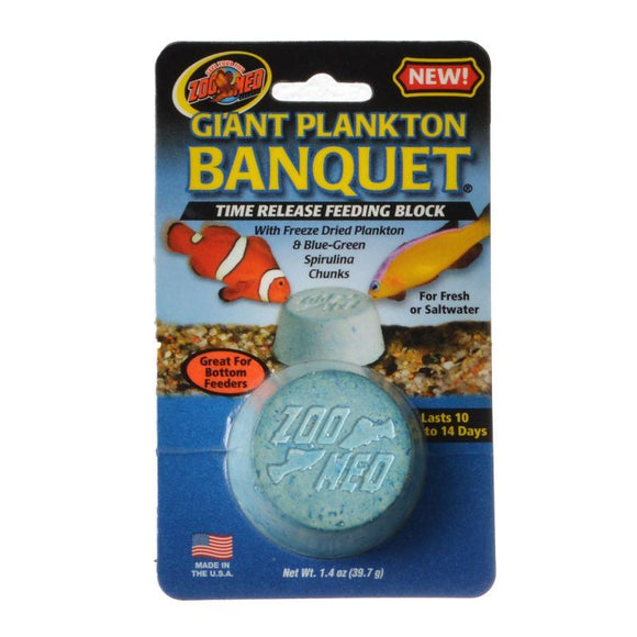 [Pack of 4] - Zoo Med Plankton Banquet Fish Feeding Block Giant - 1 Pack