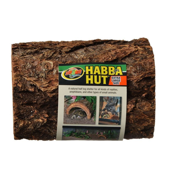 [Pack of 3] - Zoo Med Habba Hut Natural Half Log with Bark Shelter X-Large (9