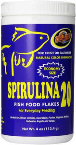 [Pack of 3] - Zoo Med Spirulina 20 Flakes Fish Food 4 oz