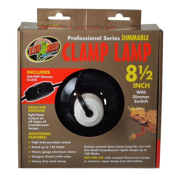 [Pack of 2] - Zoo Med Professional Series Dimmable Clamp Lamp - Black 8.5