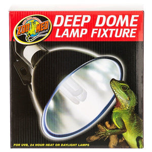 [Pack of 2] - Zoo Med Deep Dome Lamp Fixture - Black 160 Watts
