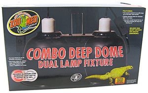 Zoo Med Combo Deep Dome Dual Lamp Fixture Up to 300 Watts Combined