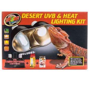 Zoo Med Desert UVB & Heat Lighting Kit Lighting Combo Pack